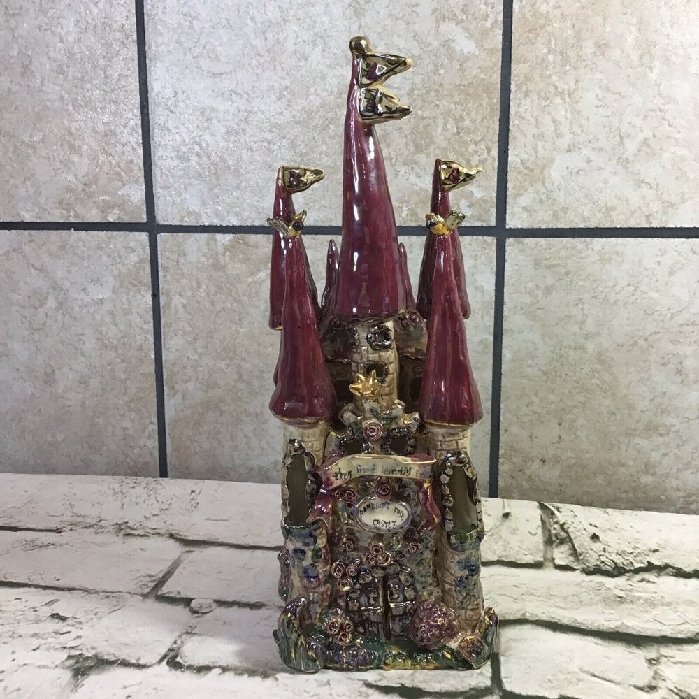 Vintage Blue Sky Clayworks Cottage Rambling‎ Rose Castle Heather Goodminc 2000